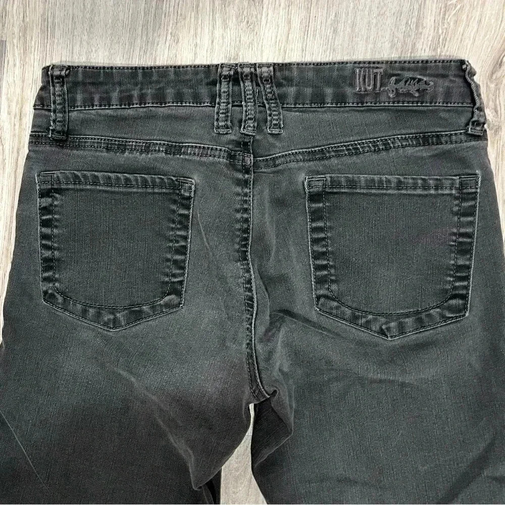 KUT From The Kloth Diana Skinny Mid Rise Jeans Dark Wash Black Denim Size 4 - Picture 10 of 11